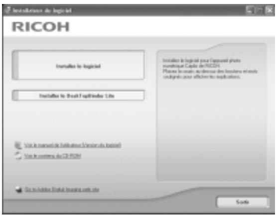 RICOH GR DIGITAL - Le logiciel qui peut être installé grâce au cd-rom caplio - 1