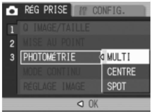 RICOH GR DIGITAL - Modification de mesure de la lumière (photométrie) - 1