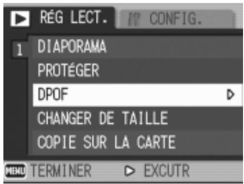 RICOH GR DIGITAL - Paramétrage au format DPOF de l'image fixe affichée - 1
