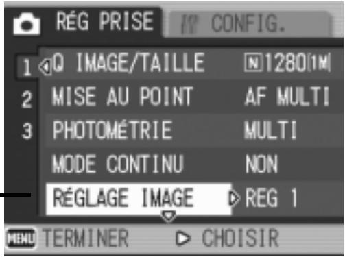 RICOH GR DIGITAL - Utilisation du menu des règles de prise de vue - 1