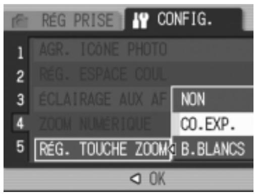 RICOH GR DIGITAL - Changement du réglage de la TOUCHE du ZOOM (rég. TOUCHE ZOOM) - 1