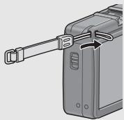 RICOH GR DIGITAL II - Attaching the neck strap to the camera - 1