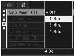 RICOH GR DIGITAL II - Changing the Auto Power Off Setting (Auto Power Off) - 1