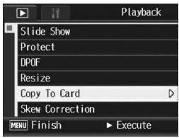 RICOH GR DIGITAL II - Copying the Contents of the Internal Memory to an SD Memory Card (Copy To Card) - 1