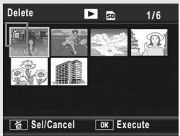 RICOH GR DIGITAL II - Press the buttons to select the file you want to delete and press the button. - 1