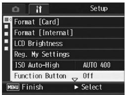 RICOH GR DIGITAL II - Press the buttons to select the desired item. - 1