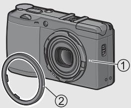 RICOH GR DIGITAL II - Attaching the ring cap - 1