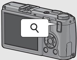 RICOH GR DIGITAL II - Press the (Enlarged View) button. - 1