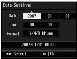 RICOH GR DIGITAL II - Setting the Date and Time (Date Settings) - 2