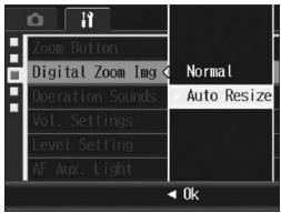 RICOH GR DIGITAL II - Press the  button to select [Digital Zoom Img] and press the  button. - 1