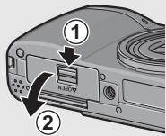 RICOH GR DIGITAL II - Loading the Battery and SD Memory Card - 1