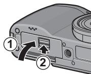 RICOH GR DIGITAL III - Close the battery/card cover. - 1