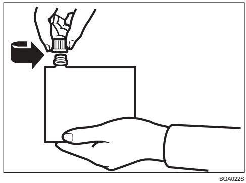 RICOH PRIPORT DX 2430 - Remove the cap of the new ink cartridge. - 1