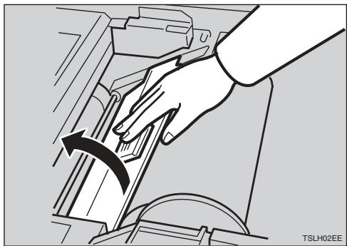 RICOH PRIPORT DX 2430 - Open the plotter cover, and then remove the misfed master. - 1