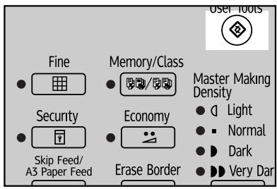 RICOH PRIPORT DX 3443 - Press the [User Tools] key. - 1