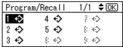 RICOH PRIPORT DX 3443 - Use the [][] keys to select the number to recall, and then press the OK key. - 1
