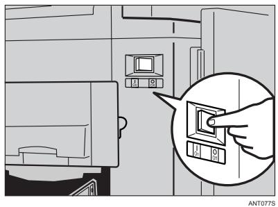 RICOH PRIPORT DX 3443 - Turn on the main switch. - 1
