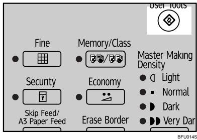 RICOH PRIPORT DX 3443 - To quit the User Tools menu, press the [User Tools] key. - 1