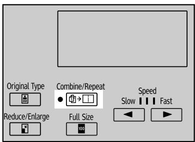RICOH PRIPORT DX 3443 - Press the [Combine/Repeat] key. - 1