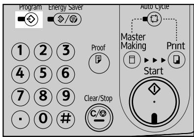 RICOH PRIPORT DX 3443 - Press the [Program] key. - 1