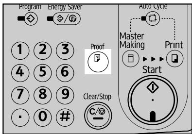 RICOH PRIPORT DX 3443 - Press the [Proof] key. - 1