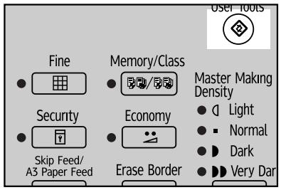 RICOH PRIPORT DX 3443 - Press the [User Tools] key. - 1
