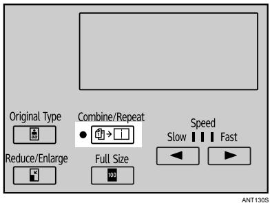 RICOH PRIPORT DX 3443 - Press the [Combine/Repeat] key. - 1