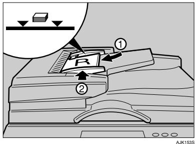 RICOH PRIPORT DX 3443 - Place the originals face up in the Auto Document Feeder. - 1