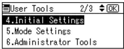 RICOH PRIPORT DX 3443 - Press the [User Tools] key. - 2