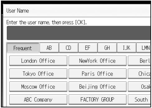 RICOH PRO 906EX - To register or change a user name (When using a user name not registered to the Address Book) - 2