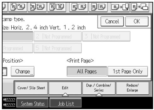 RICOH PRO 906EX - Press [All Pages] or [1st Page Only] to select the print page. - 1