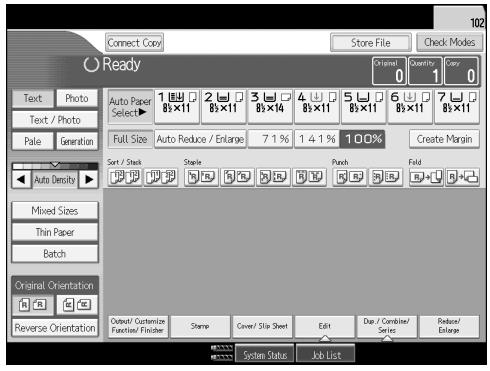 RICOH PRO 906EX - Make sure [Connect Copy] is shown on the display. - 2