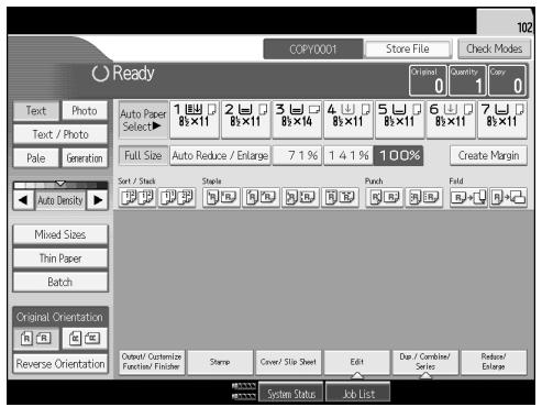 RICOH PRO 906EX - Make scanning settings for the original. - 1