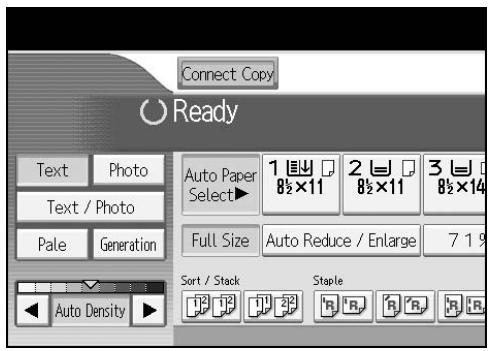 RICOH PRO 906EX - Make sure [Connect Copy] is shown on the display. - 3