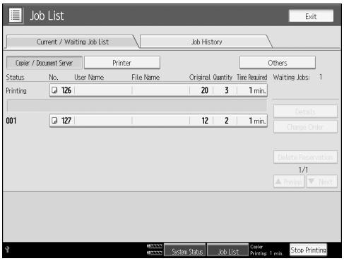 RICOH PRO 906EX - Checking jobs in the print queue - 1