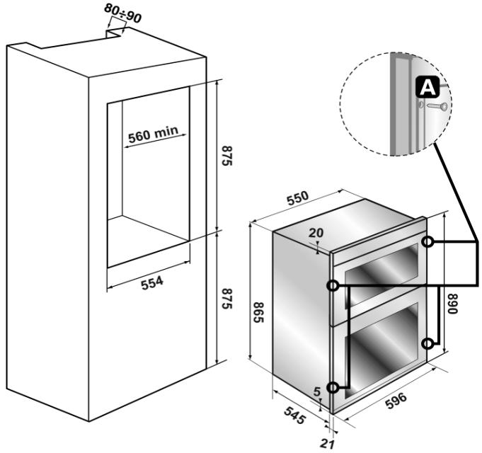 SMEG DO10PSS-5 - Installing the oven - 1