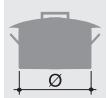SMEG BQ6130 - Pan diameters - 1