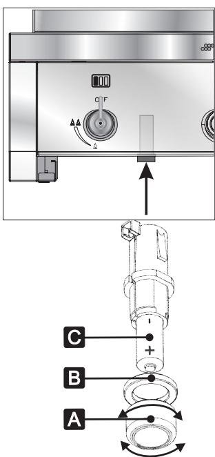 SMEG BQ91T - Fitting and changing the battery - 1