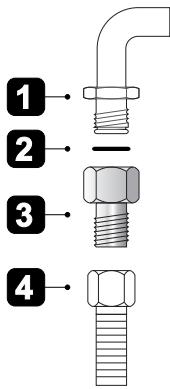 SMEG CS19P-9 - Connection with a flexible steel hose with conical fitting (where present) - 3