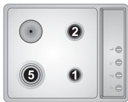 SMEG SAR64XS - Arrangement of burners on the hob (hobs with built-in control panel). - 4
