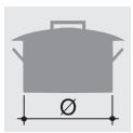 SMEG SAR64XS - Diameter of containers - 1