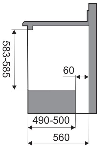 SMEG SFT105S - Appliance overall dimensions (mm) - 3