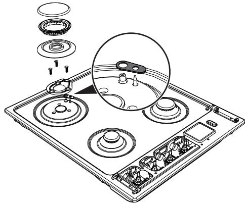 SMEG SR84AOGH - Removing the hob top - 2