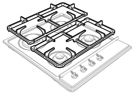 SMEG SR84AOGH - Correct positioning of the grids - 1