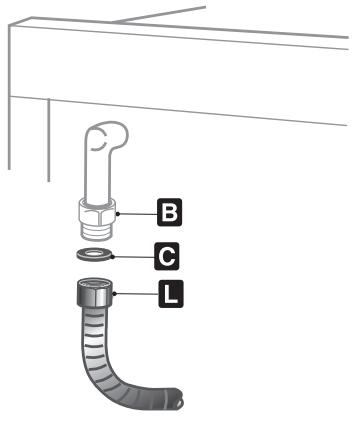 SMEG CX51GVE - Connection with flexible steel hose (for all types of gas) - 1