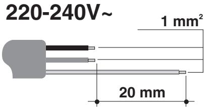 220-240V~ 1 mm² 20 mm