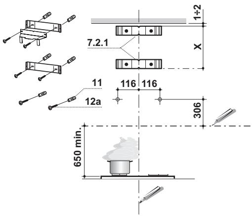 SMEG KFV62DB - Wall drilling and bracket fixing - 1