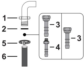 SMEG 110B91GMCX - Connection with a rubber hose - 2