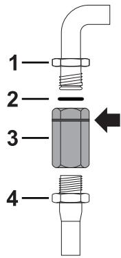 SMEG 110B91GMCX - Connection with a flexible steel hose with bayonet fitting - 1