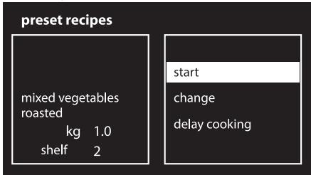 SMEG SF6395X - Starting a preset recipe - 5